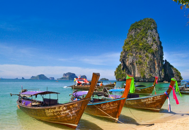 Thailand beach and boats
