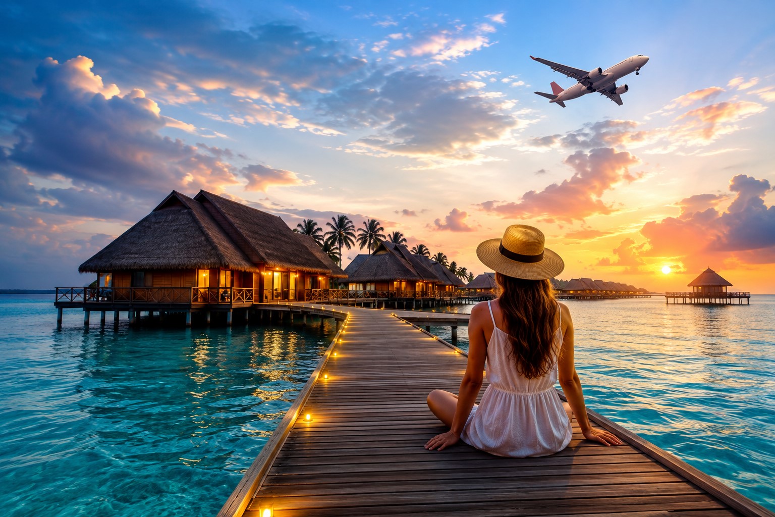 Travel planning flat lay